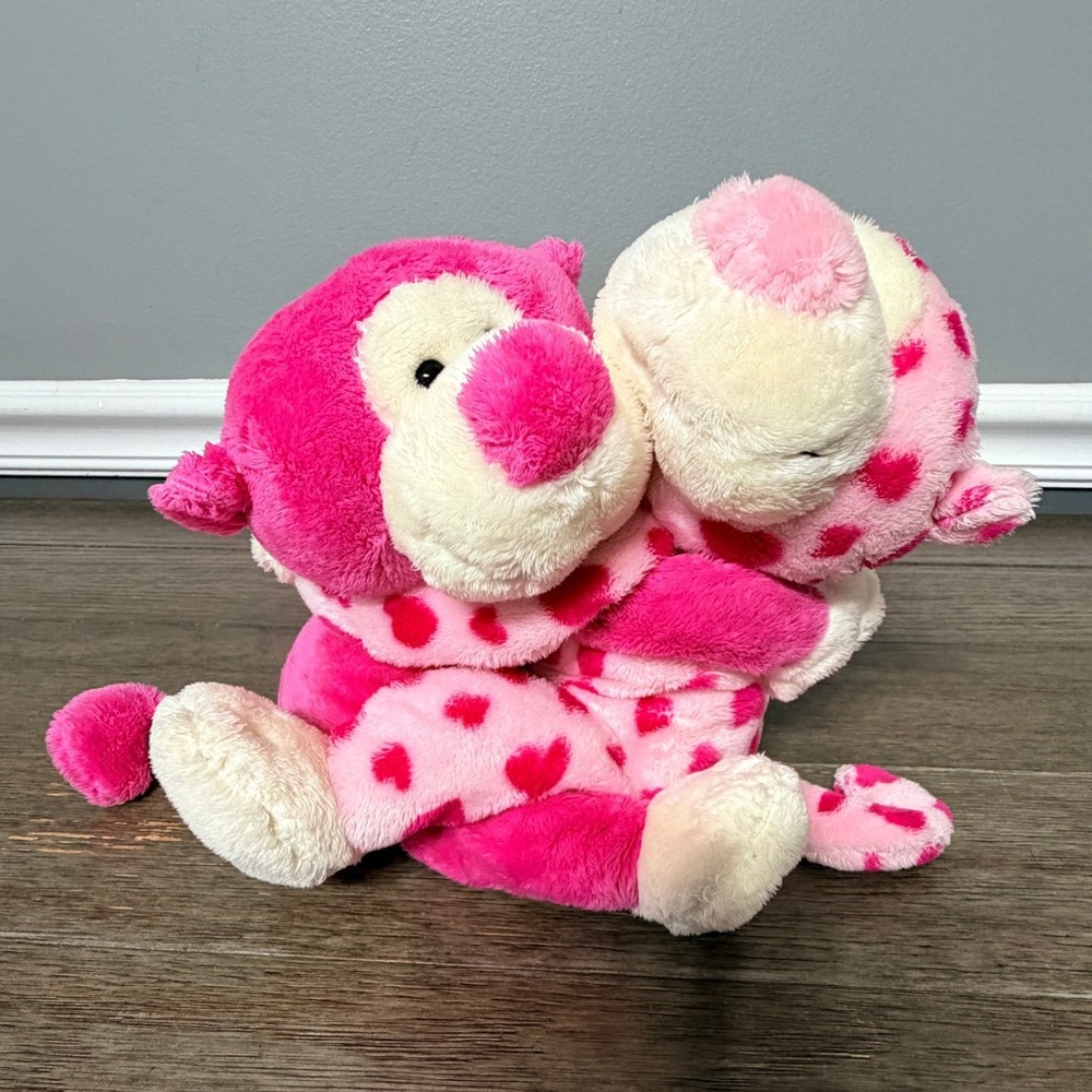 Ty Beanie Buddies Hugging Tigers Pink Hearts Plush 2006 Valentine Stuffed Animal